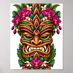 Orchid-Flamme-Tiki-Plakat Poster