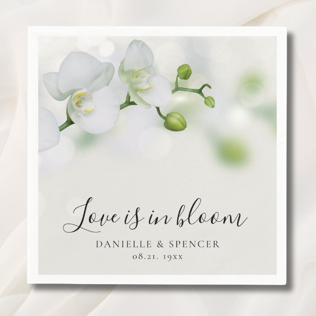 Orchid Floral Wedding Serviette (Floral Wedding Napkins)
