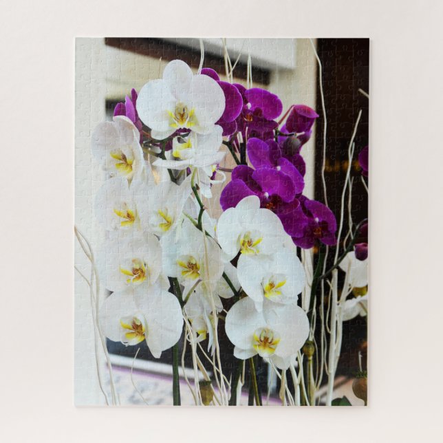 Orchid flowers floral foto puzzle (Vertikal)