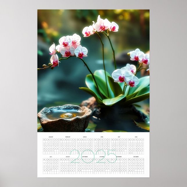 Orchid garden 2025 Kalender Poster (Vorne)