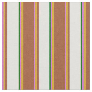 Orchid, Goldenrod, Sienna, Light Cyan & Dark Green Stoff