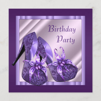 Orchid High Heel Schuhe Frauen Lila Geburtstag Einladung