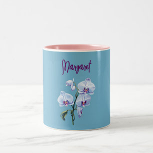 Orchid Illustration Zweifarbige Tasse