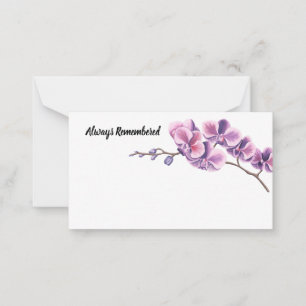 Orchid immer an weiße Blume Mitteilungskarte