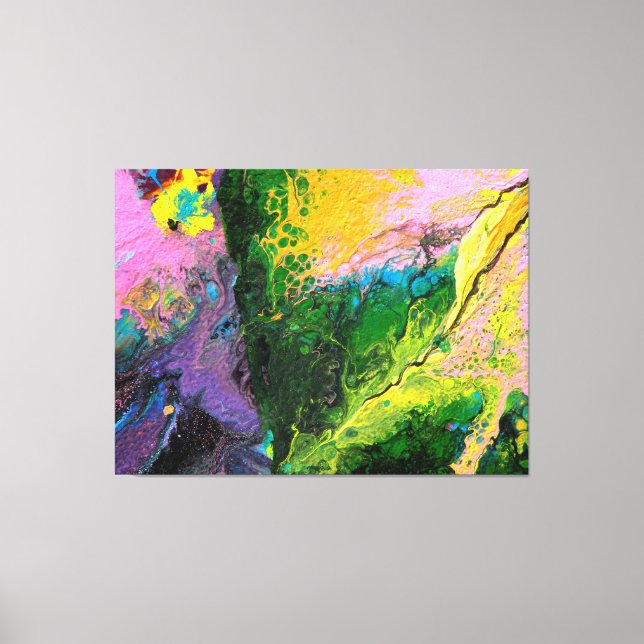 "Orchid in blooms #1", abstract, psychedelic Leinwanddruck (Vorderseite)