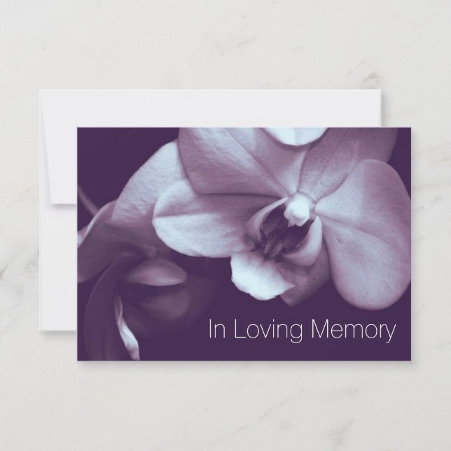 Orchid in Love Memory Lila Feier des Lebens Einladung (Vorderseite)
