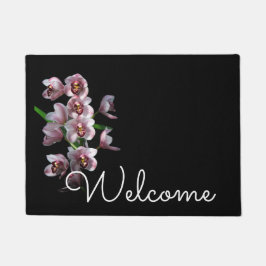 Orchid Insanity auf schwarz Fußmatte