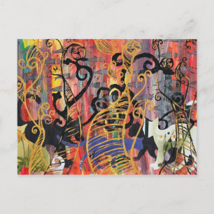 Orchid Katzen Postkarte