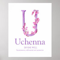 Orchid Letter U Uchenna individuelle Name