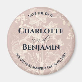 Orchid-Liebe | Hochzeit | SAVE THE DATE Magnet