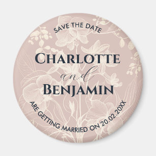 Orchid-Liebe   Hochzeit   SAVE THE DATE Magnet