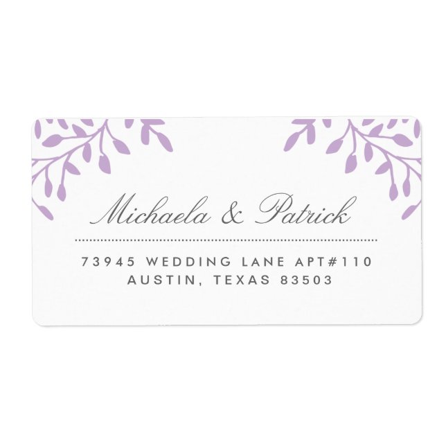 Orchid Lila Address Labels (Vorne)