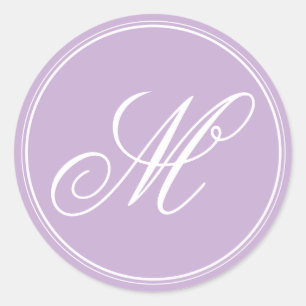 Orchid Lila Monogram Stickers