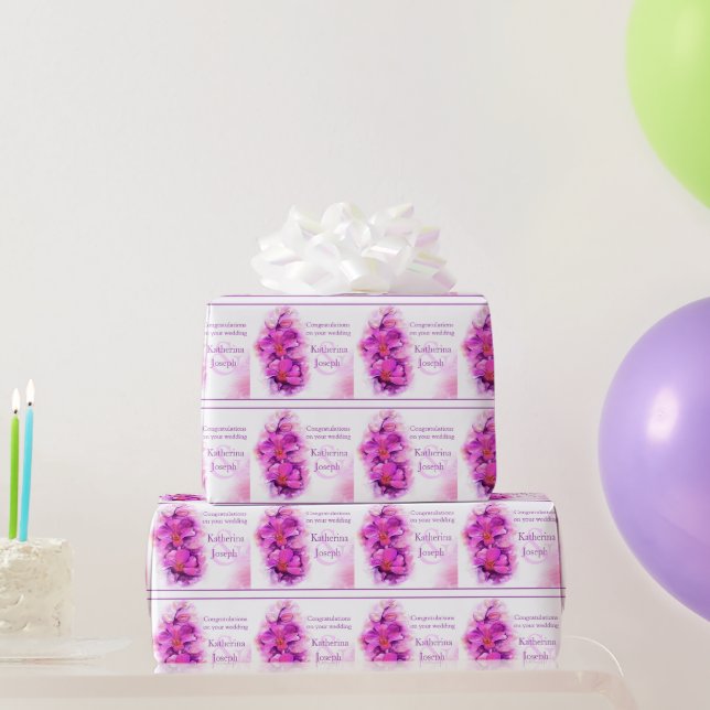 Orchid lila rosa Stilpackung mit dem Namen Geschenkpapier (Partygeschenke)