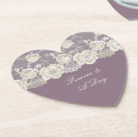 Orchid Lila White Lace Floral Wedding