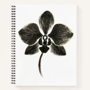 Orchid Line Zeichn - Botanisches Notebook Notizbuch