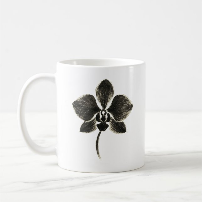 Orchid Line Zeichnend - Botanische Tasse (Links)