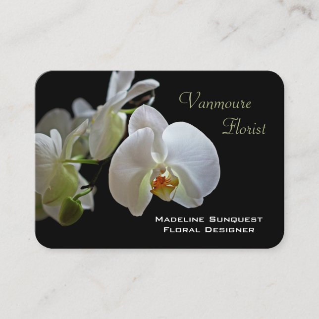 Orchid Luxury Pearl Florist Visitenkarte (Vorderseite)