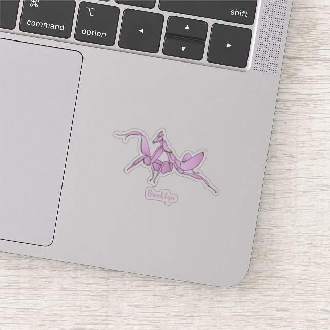 Orchid mantis Cartoon Illustration Aufkleber (Ausschnitt)