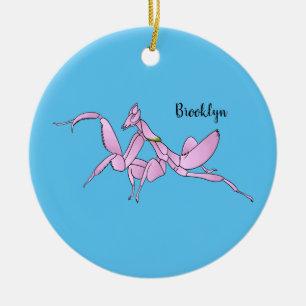 Orchid mantis Cartoon Illustration Keramik Ornament
