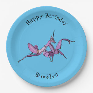 Orchid mantis Cartoon Illustration Pappteller