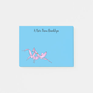 Orchid mantis Cartoon Illustration Post-it Klebezettel