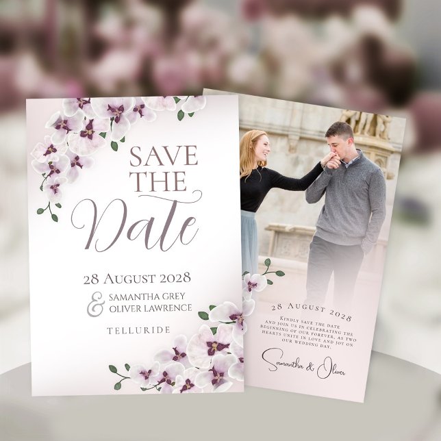 Orchid Minimalist Wedding Save the Date (Von Creator hochgeladen)