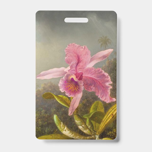 Orchid mit zwei Hummingbirds Heade Ausweis (Vorderseite)