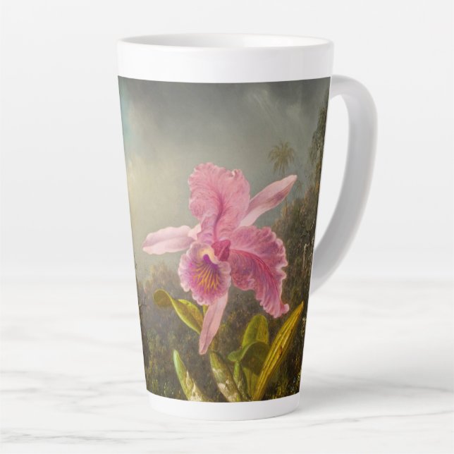 Orchid mit zwei Hummingbirds Heade Milchtasse (Rechte Ecke)