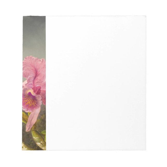 Orchid mit zwei Hummingbirds Heade Notizblock (Vorderseite)