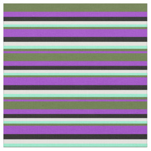 Orchid, Olive Green, Aquamarine, Minze Creme, Schw Stoff