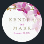Orchid Paradise Wedding Stickers<br><div class="desc">Orchid Paradise Floral Wedding Stickers Dies koordiniert mit unserer Orchid Paradise Wedding Collection. Zusätzliche Aufkleber-Designs sind auf Metro-Event.com und MetroEvents auf Zazzle erhältlich.</div>