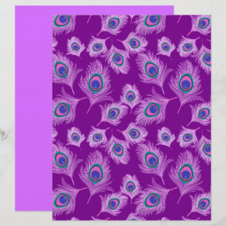 Orchid Peacock Feathers on Amethyst Lila
