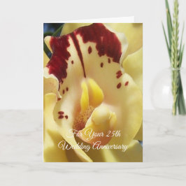 Orchid Personalisiert 25. Hochzeitstag Karte
