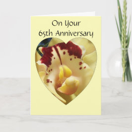 Orchid Personalisiert 65. Hochzeitstag Karte