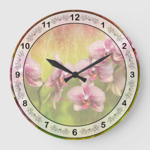 Orchid - Phalaenopsis - Einfach ein Genuss Große Wanduhr