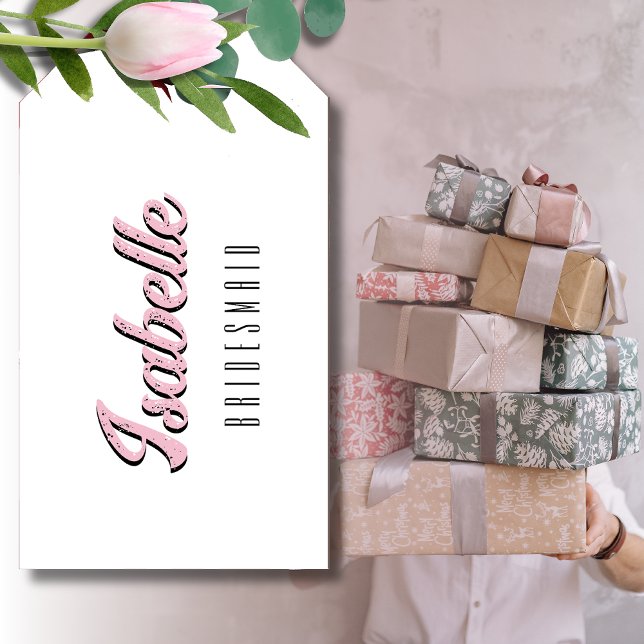Orchid Pink 3D Funny Name Bridesmaid Geschenkanhänger (Von Creator hochgeladen)