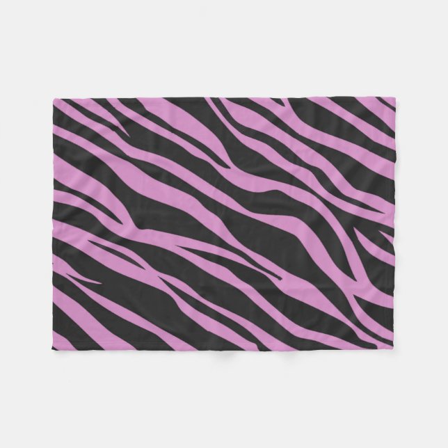 Orchid Pink Zebra Striping Fleecedecke (Vorderseite (Horizontal))