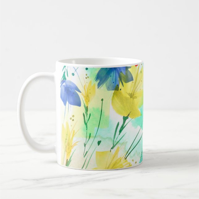 Orchid Poppy Peony Fashion Bouquet Kaffeetasse (Links)