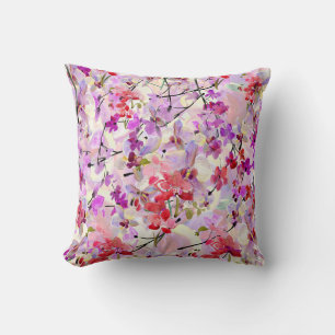 Orchid-Sakura Aquarellbilder Kissen