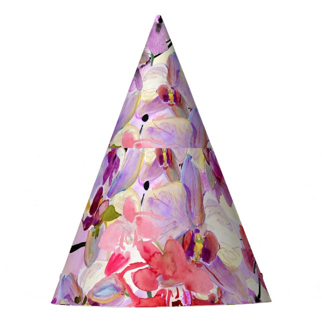 Orchid-Sakura Aquarellbilder Partyhütchen (Vorderseite)