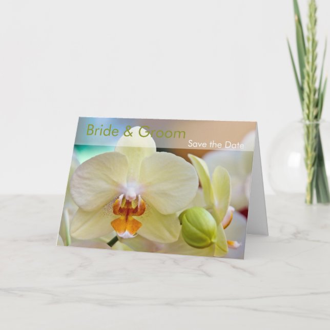 Orchid ・ Save the Date Karte (Vorderseite)