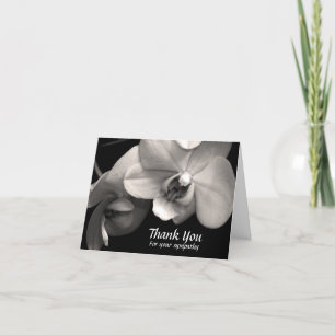 Orchid Sepia Beileid Danke Note Card