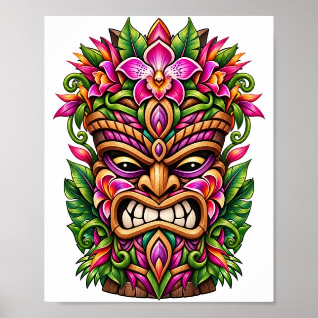 Orchid Shield Tiki Poster (Vorne)