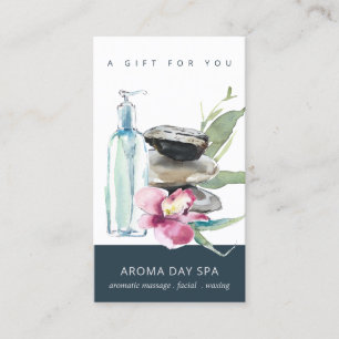 ORCHID STONE WELLNESS-CENTER MASSAGE THERAPIE GIFT VISITENKARTE