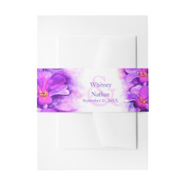 Orchid stylisierte lose Wasserfarbband Einladungsbanderole