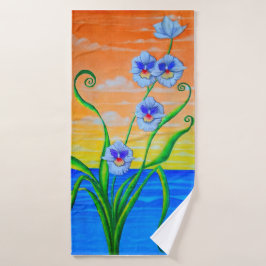 Orchid Sunset Badehandtuch