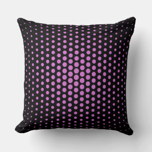 Orchid Techno Dots Modern Black Kissen