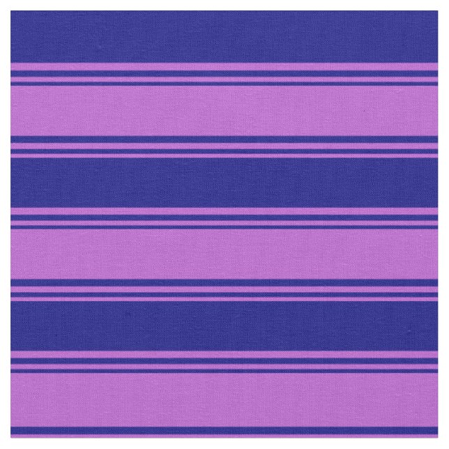 Orchid und blau gefärbte Linien Stoff (Nahaufnahme)