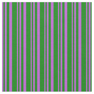 Orchid und grüne farbige Linien Stoff